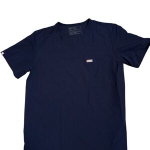 Figs Mens navy blue scrub top